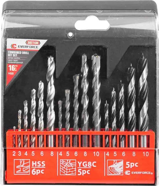Набор сверл Everforce EF-DBS16M