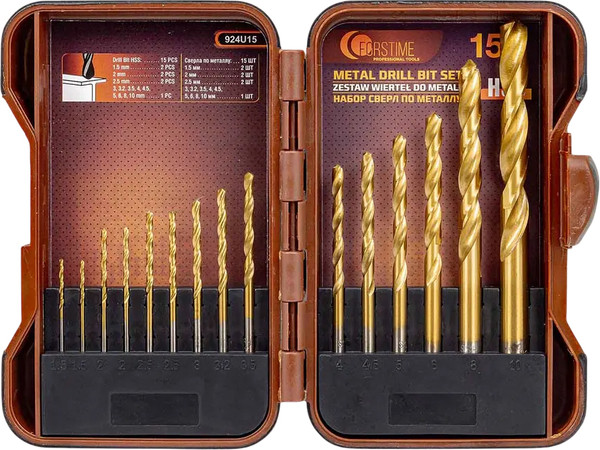 Набор сверл Forstime 60 687 / FT-924U15 - фото