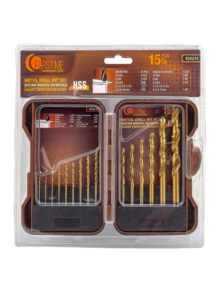 Набор сверл Forstime 60 687 / FT-924U15