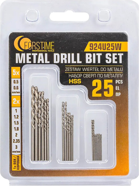 Набор сверл Forstime 60 690 / FT-924U25W - фото