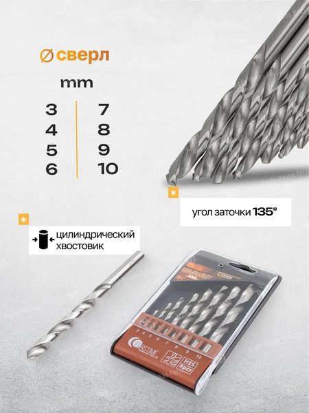 Набор сверл Forstime 60 692 / FT-DBS08