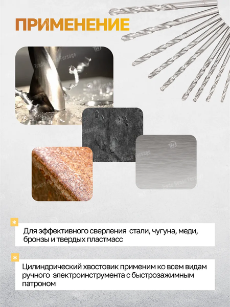 Набор сверл Forstime 60 695 / FT-DBS19