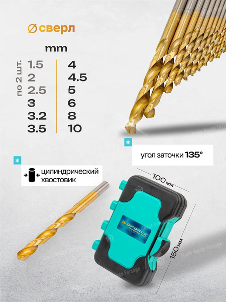 Набор сверл ILOforce 60 697 / IF-924U15