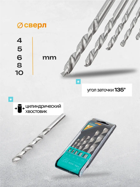 Набор сверл ILOforce IF-DBS05