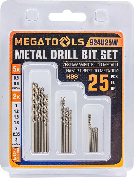 Набор сверл Megatools 60 710 / MT-924U25W - фото