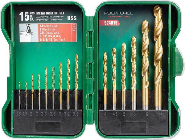 Набор сверл RockForce RF-924U15 - фото