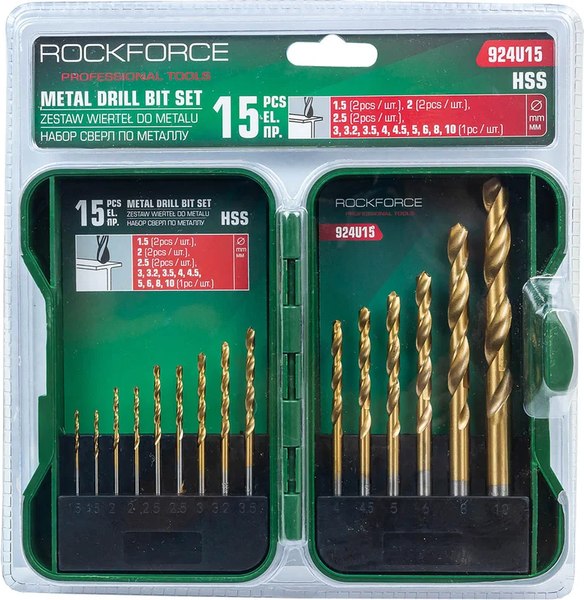 Набор сверл RockForce RF-924U15