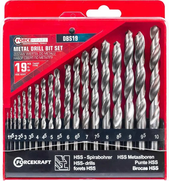 Набор сверл ForceKraft FK-DBS19