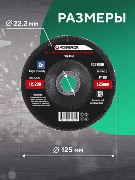 Шлифовальный круг Forsage 49 639 / F-FD5100H