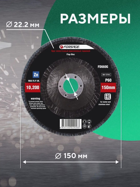 Шлифовальный круг Forsage 49 661 / F-FD660G