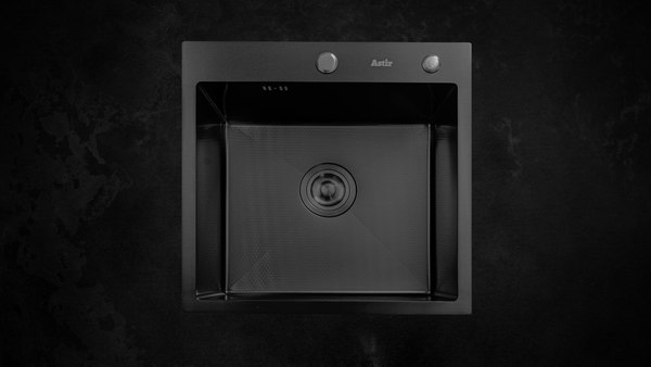 Мойка кухонная Astir Decor PVD Black 50x50B
