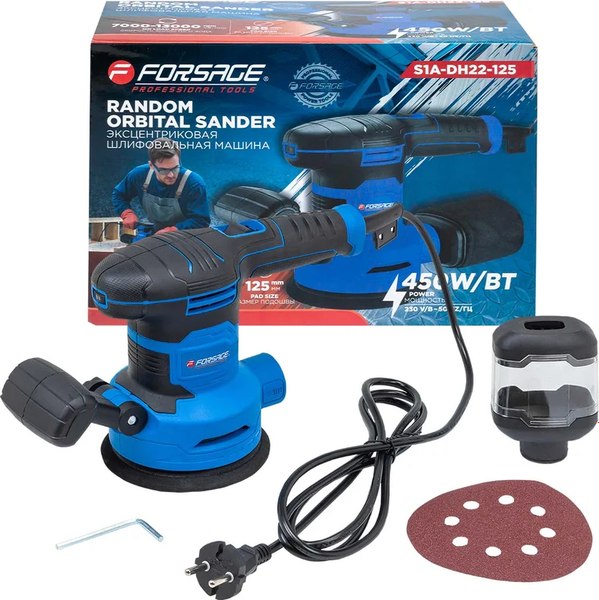 Эксцентриковая шлифовальная машина Forsage F-S1A-DH22-125 (62 014) - фото