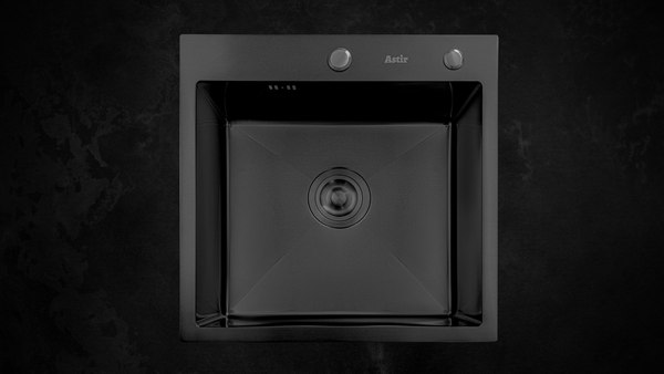 Мойка кухонная Astir PVD Black 50x50B