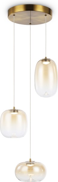 Люстра Ambrella LH11105/3 BS/TI (латунь/янтарь)