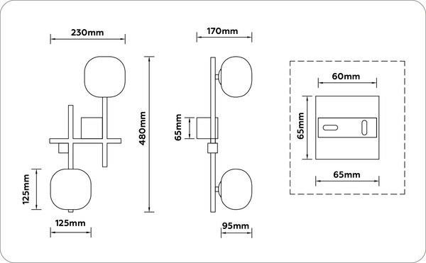 Светильник Ambrella LH51019/2 BK/BS/FR