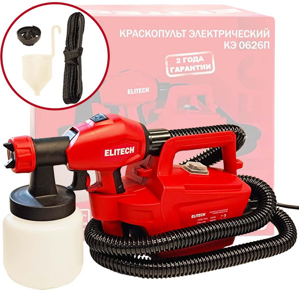 Краскопульт электрический Elitech КЭ 0626П / 207363 - фото
