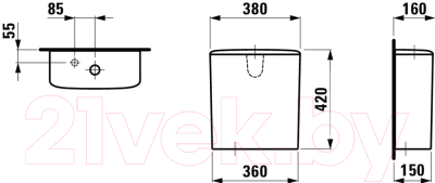 Сливной бачок Laufen Palace 287030008731