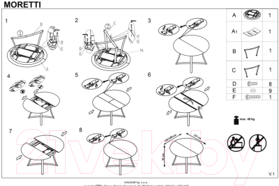 Обеденный стол Halmar Moretti