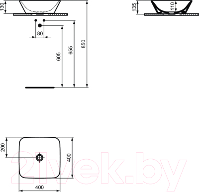 Умывальник Ideal Standard Connect Air E034701