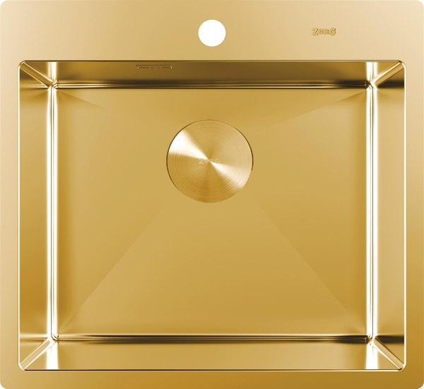 Мойка кухонная ZORG ZRN 5055 Premium PVD Gold - фото