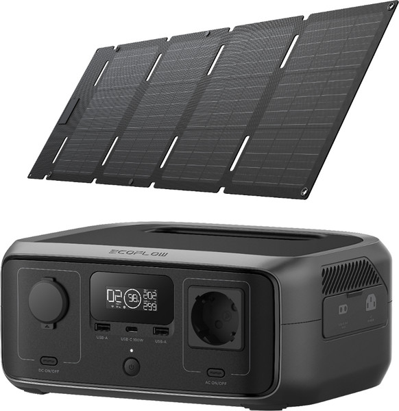 Комплект станции с солнечной панелью EcoFlow River 3 Solar Kit 45W - фото