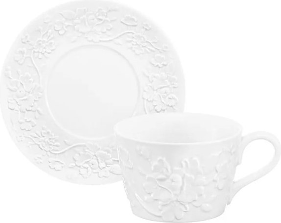 Чашка с блюдцем Elan Gallery Цветущая сакура / 630088