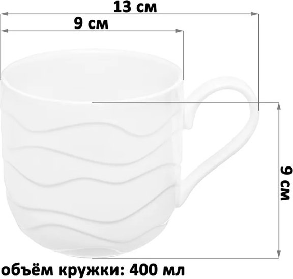 Набор кружек Elan Gallery Айсберг волны / 540872_2