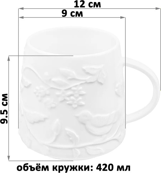 Набор кружек Elan Gallery Птички на ветке / 540841_2