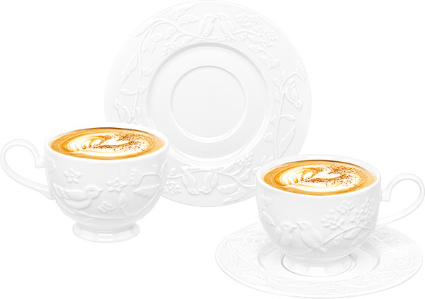 Кружка с блюдцем Elan Gallery Птички на ветке / 540876_2 - фото