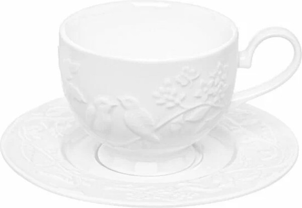 Кружка с блюдцем Elan Gallery Птички на ветке / 540876_2