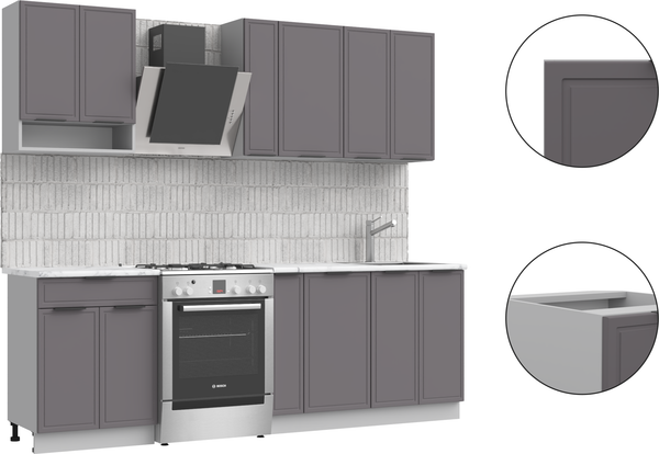Кухонный гарнитур Arvento Флок-плюс 1.8м