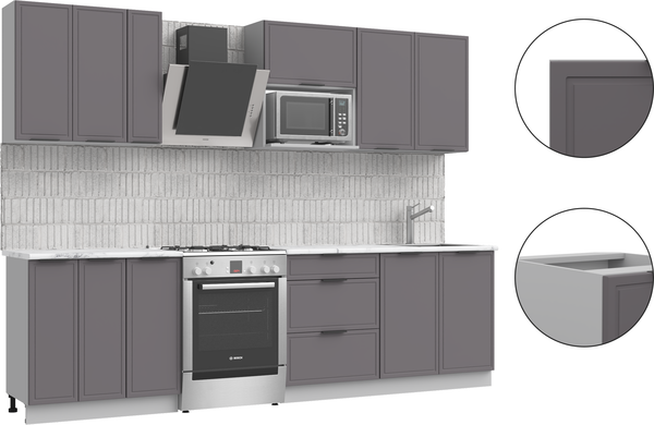 Кухонный гарнитур Arvento Флок-плюс 2.2м