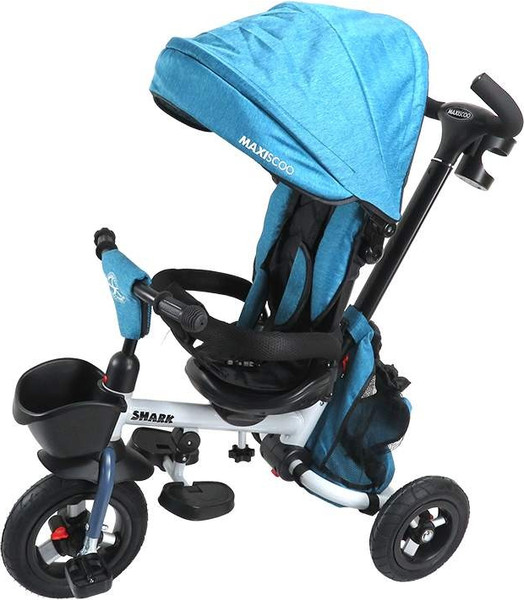 Трехколесный велосипед с ручкой Maxiscoo Shark 2023 / MSC-TCL2303BL - фото