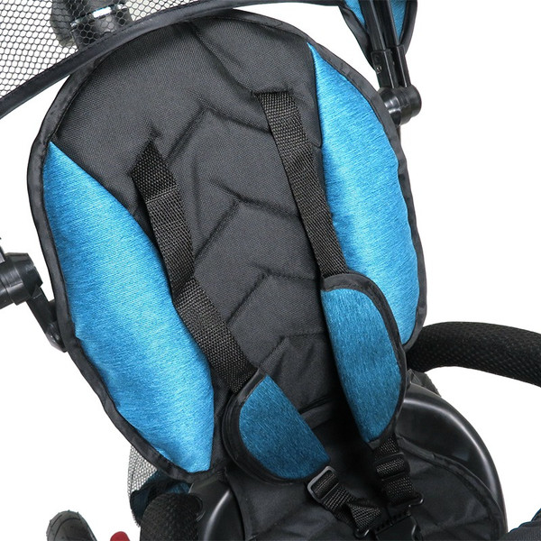 Трехколесный велосипед с ручкой Maxiscoo Shark 2023 / MSC-TCL2303BL