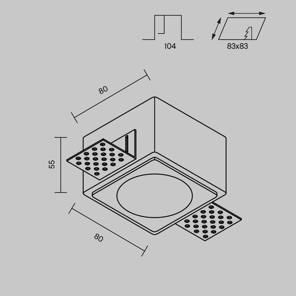Точечный светильник Maytoni Gyps Modern DL123-GU10-01-W