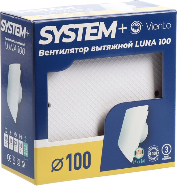 Вентилятор накладной Viento Luna Inside 100