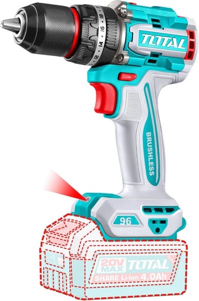 Аккумуляторная дрель-шуруповерт TOTAL TIDLI209681