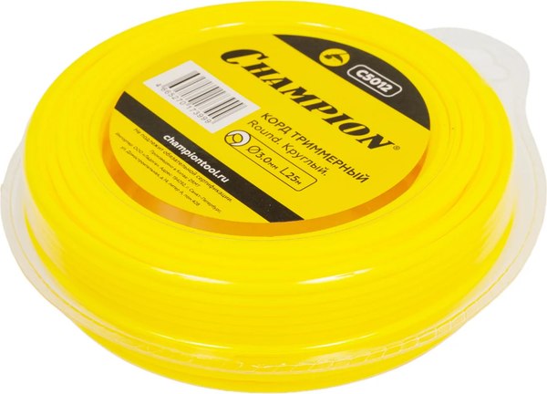 Леска для триммера Champion Round 3.0мм круглый / C5012