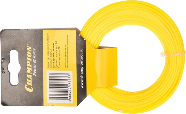 Леска для триммера Champion Round 2.0мм круглый / C5002