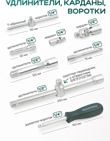 Универсальный набор инструментов RockForce RF-41082-5W