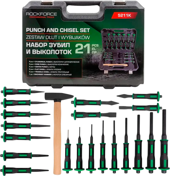 Набор зубил RockForce RF-5211K - фото
