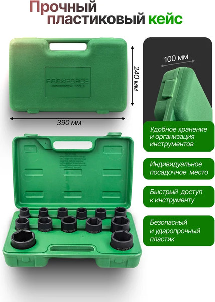Набор головок слесарных RockForce RF-6131-5MPB