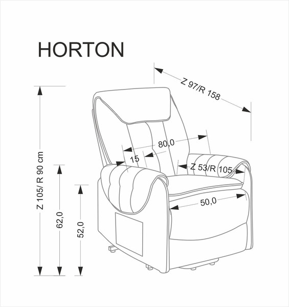 Кресло-реклайнер Halmar Horton