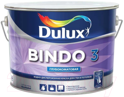 Краска Dulux Bindo 3 для стен и потолков - фото