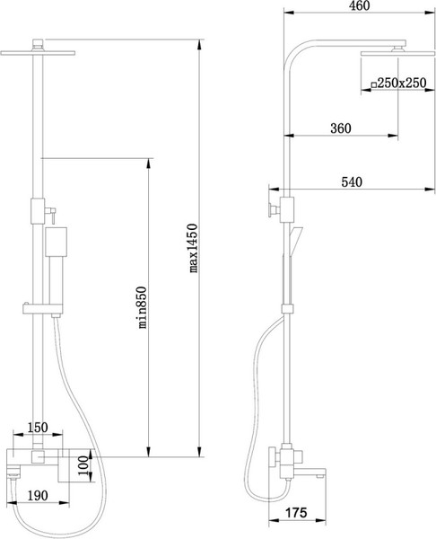 Душевая система со смесителем Abber Daheim AF8216SPL