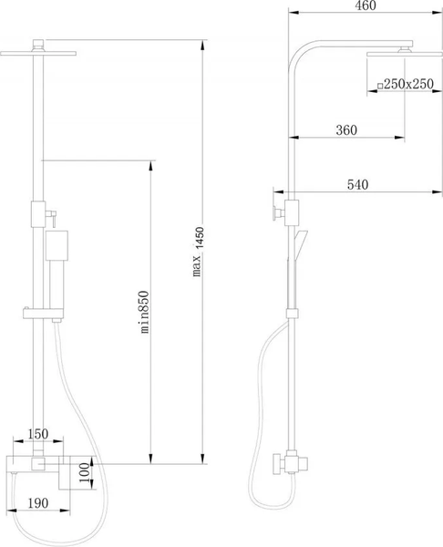 Душевая система со смесителем Abber Daheim AF8220SPL