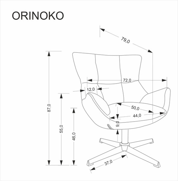 Кресло мягкое Halmar Orinoko