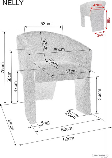 Кресло мягкое Signal Nelly
