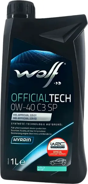 Моторное масло WOLF Officialtech 0W40 C3 SP / 1052018 - фото