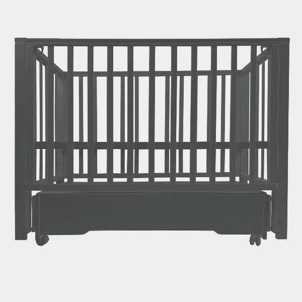 Детская кроватка INDIGO Norden универсальный маятник+колеса, ящик - фото